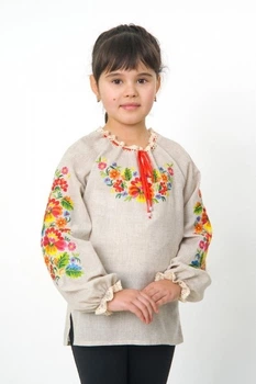 Блуза Петриківка сіра 152 см