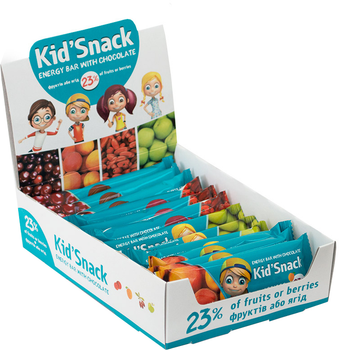 Упаковка енергетичних батончиків SHOUD'E Kid'Snack Асорті 360 г (4820078239098)