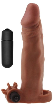 Насадка на пенис с вибрацией Pleasure X-Tender Series Perfect for 5-6.5 inches Erect Penis цвет коричневый (18913014000000000)