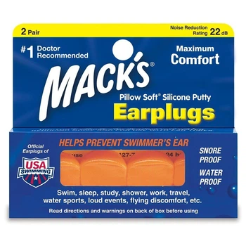 Беруши из пластичного силикона Mack's Pillow Soft Orange 2 пары (12163)