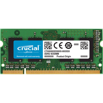 Оперативна пам'ять Crucial SODIMM DDR2 2Gb 800MHz PC2-6400 (CT25664AC800.K16F)