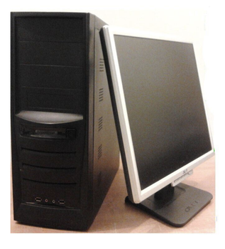 Комплект ПК б/в: Tower / Core 2 Quad Q8200 4ядра 2.33GHz / 3GB RAM / 250 GB HDD + Монітор 19 '/ 5: 4