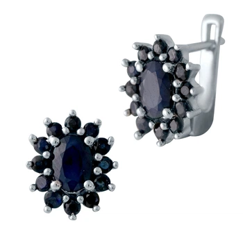 Срібна каблучка з натуральним сапфіром 2.5ct (2042204)