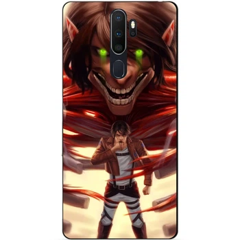 Силиконовый бампер чехол Candy для Oppo A5 2020 с аниме Attack on Titan
