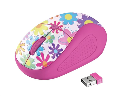 Мышь беспроводная Trust Primo (21481) Pink Flowers USB