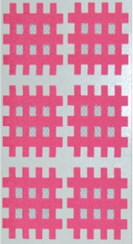 Кросс тейп тип В, DL Cross Tape В 2х3 (спиральный тейп) 20 листов/упаковка розовый