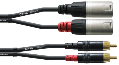 Коммутационный кабель 2хXLR — 2хRCA 3м Cordial CFU 3 MC