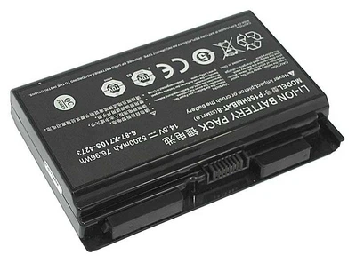 Аккумуляторная батарея для ноутбука DNS P150HMBAT-8 Clevo P150 14.8V Black 5200mAh Orig High Copy