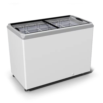Ларь морозильный Juka M400P (прямое стекло) 400л белый