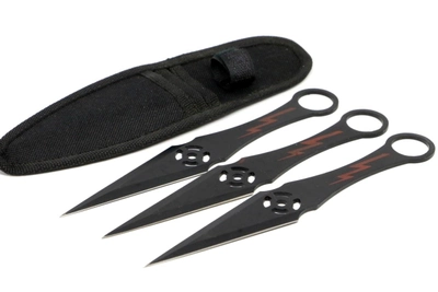 Метательные ножи в чехле K004 (3 штуки) со смещенным центром тяжести