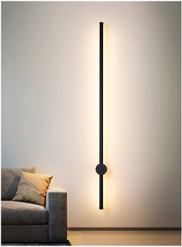 Современный светодиодный настенный светильник Simple lighting в скандинавском стиле, 3000К , черный (S037)