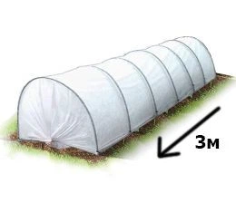 Мини-теплица Парничок 3 метра / 3 метра 4 дуги