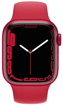 Смарт-часы Apple Watch Series 7 GPS 41mm (PRODUCT) Red Aluminium Case with Red Sport Band (MKN23UL/A)