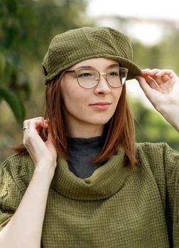 Картуз лляний VIL'NI зелений джерсі One Size