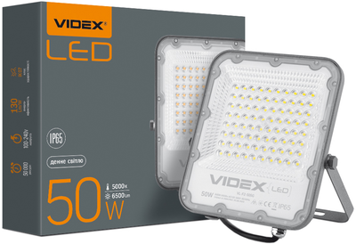 Прожектор світлодіодний VIDEX PREMIUM F2 50W 5000K (VL-F2-505G)