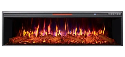 Линейный электрокамин ArtiFlame AF60 с эффектом живого пламени 4 цвета со звуком с обогревом