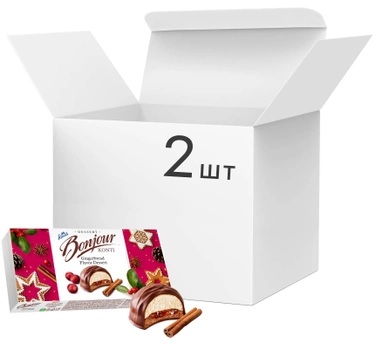 Упаковка цукерок Konti Bonjour Десерт зі смаком імбирного пряника 232 г х 2 шт. (417403547)