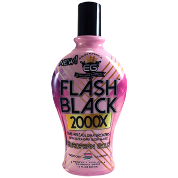 Крем для загара в солярии FLASH BLACK 2000X Matrix-формула для видимого анти-возрастного эффекта 354 мл США