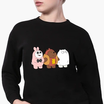 Свитшот для девочек Вся правда о медведях (We Bare Bears) (9509-2905-5) 122-128 см Черный