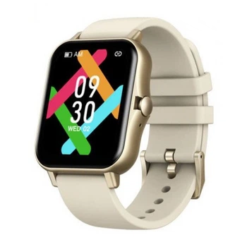 Смарт-годинник Zeblaze GTS 2 Gold/Beige з вбудованим динаміком і мікрофоном + Bluetooth і тонометр