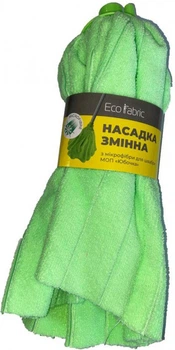 Насадка для швабры Ecofabric МОП "юбочка" из полосок микрофибры 120 г Зеленая (EF-0120-UG)