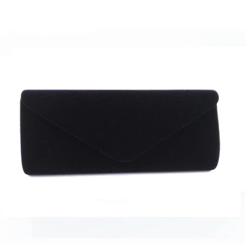 Жіночий вечірній клатч Smooza велюровий чорний (1126-black)