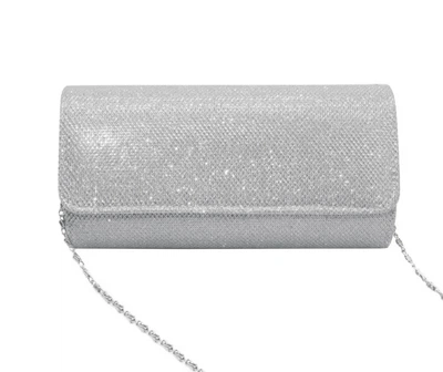 Женский вечерний клатч Smooza серебристый (1147-silver)