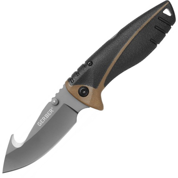 Нож складной с крюком Gerber Myth Folder GH (длина: 210мм, лезвие: 89мм), черный, чехол