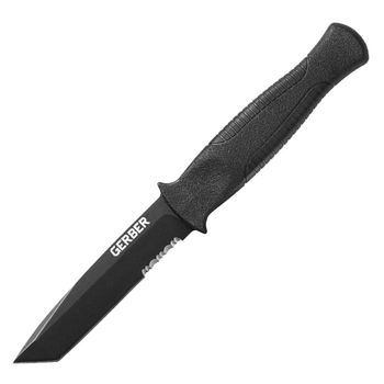 Нож фиксированный Gerber Guardian Back-Up, Tanto (длина: 183мм, лезвие: 83мм, черное)