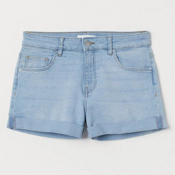 Шорти джинсові жіночі H&M 0756633_гол_01 W34 Блакитні (KAY2000000909028)