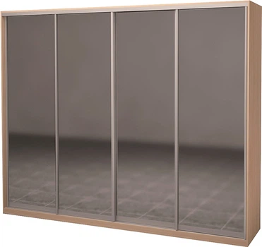 Шкаф-купе четырехдверный Roko 238.4x242x60 см Зеркало Дуб молочный (20200024649)