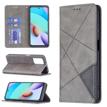 Чохол-книжка з кишеньками UniCase Geometric Pattern для Xiaomi Redmi 10 / 10 (2022) / 10 Prime - Grey