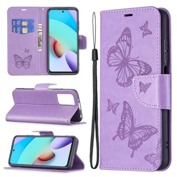 Чохол-книжка з малюнком UniCase Butterfly Pattern для Xiaomi Redmi 10 / 10 (2022) / 10 Prime - Purple