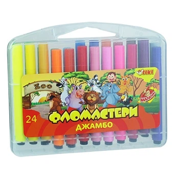 Фломастери 24 кольорів TIKI Jumbo 52711-ТК