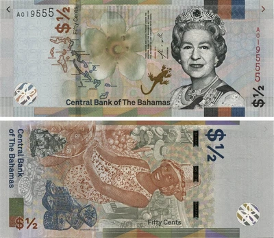 Банкнота Багами 1/2 долара 2019 UNC (Pnew)