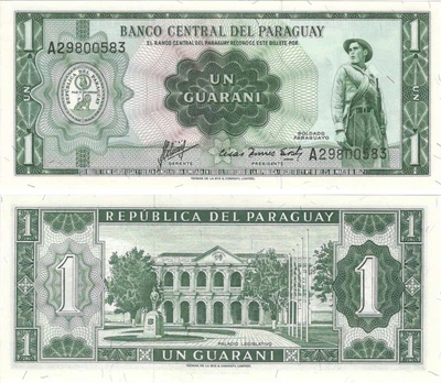Банкнота Парагвай 1 гуарани 1952 UNC (P193)