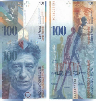 Банкнота Швейцария 100 франков UNC (P72)