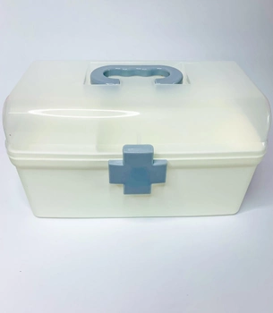Аптечка-органайзер для ліків, контейнер пластиковий для медикаментів, розмір: 22х12х13 см