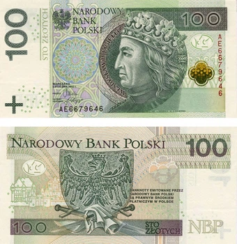 Банкнота Польща 100 злотих 2012 UNC (P186)