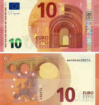 Банкнота Германия 10 евро 2014 WA W003 UNC К. Лагард