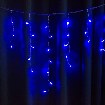 Гирлянда уличная Starlight бахрома синий Flash 75LED IP44 черный 2x0.7 м (2100008992869)