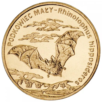 Монета Польща 2 злоті 2010 AU-UNC Летюча миша малий підковоніс