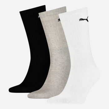 Набор женских носков высоких хлопковых Puma Sport Crew Lightweight 90794003 35-38 3 пары White/Grey/Black (8720245028592)