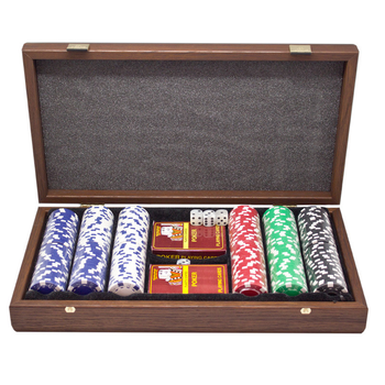 MANOPOULOS Poker Set in Wooden Case, 300 Pieces