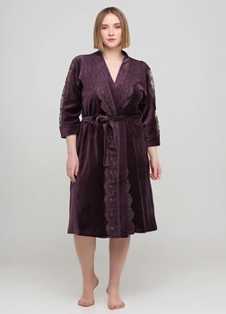 Халат Romeo Life 5XL темно-сливовий 3599-34