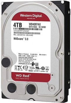 Жесткий диск Western Digital Red 4TB 5400rpm 256МB WD40EFAX 3.5" SATA III