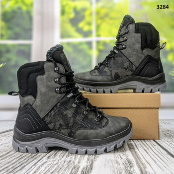 Мужские зимние тактические ботинки берцы Dago Style хаки с черным с камуфляжем 41 р (26,5 см) 3284