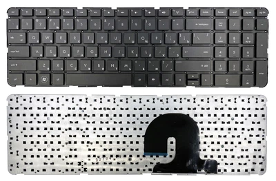 Клавіатура HP Pavilion DV7-4190us, DV7-4191eb, DV7-4192sf чорна без рамки Прямий Enter High Copy (9Z.N4DUQ.201)