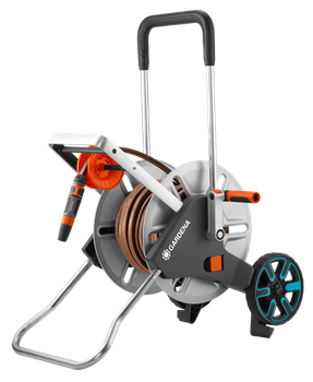 Тележка для шланга Gardena AquaRoll M Easy Metal Set с комплектом для полива (18547-20)