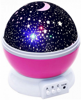 Детский ночник звездное небо проектор вращающийся шар Star Master Dream (Pink)